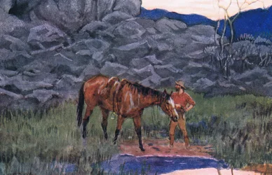 Wolf and Hound, from Poems of Adam Lindsay Gordon Published by T. N. Foulis, 1912